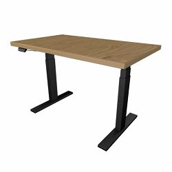 UVI DESK Sit-Stand Nature Oak (crni okvir lite) 139 x 68 x 2,5 cm
