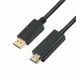 MS CABLE Display port -> HDMI F, 2m, 4K/30Hz, V-HD3200, crni