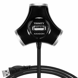 AXAGON HUE-X3B 4x USB2.0 TRINITY Hub, Crni