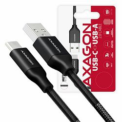 AXAGON BUCM-AM05SB,Kabel USB-C<>USB Type-A,Crni opruga