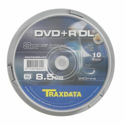 TRAXDATA OPTIČKI MEDIJ DVD+R DUAL LAYER 8X CAKE 10