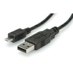Roline USB2.0 kabel TIP A(M) na Micro B(M), 0.8m