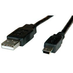 Roline USB2.0 kabel TIP A(M) na Mini 5-pin(M), 1.8m