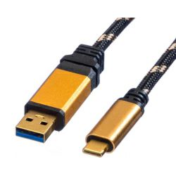 Roline GOLD USB3.1 Gen2 kabel TIP A-C M/M, 1.0m