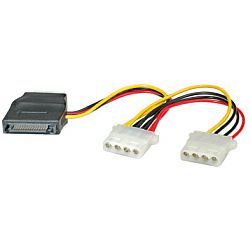 Roline interni Y-naponski kabel, SATA na 3×4-pin