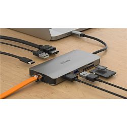 D-Link  8-in-1 USB-C Hub sa HDMI/Ethernet/Card Reader/Power Delivery