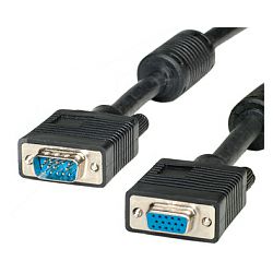 Roline HQ monitor kabel, HD15 M/F, 3.0m (feritna jezgra)