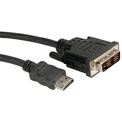 Roline DVI kabel, DVI-D (18+1) M na HDMI M, 2.0m