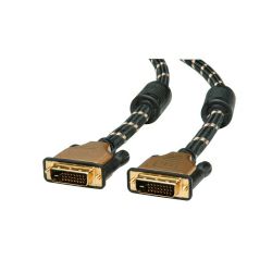 Roline GOLD DVI kabel, DVI-D (24+1) M/M, dual link, 1.0m