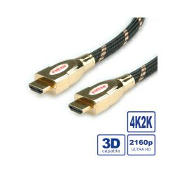Roline GOLD HDMI Ultra HD kabel sa mrežom, HDMI M - HDMI M, 1.0m