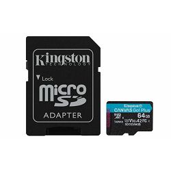 MEM SD MICRO 64GB Canvas Plus GO + ADP