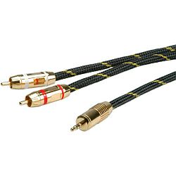 Roline GOLD Audio kabel 3.5mm Stereo - 2× Cinch (RCA), M/M, 2.5m