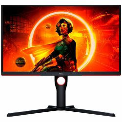 AOC Gaming Monitor 25G3ZM/BK 24.5” 240Hz VA, 1920x1090, 0.5ms, 3000:1, 178/178, Adaptive Sync, HDMI, DP, 3-sided frameless, Full Ergo, G-Menu, Black-Red, 3y