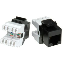 Roline Cat.5e Keystone konektor, RJ-45, UTP, crni