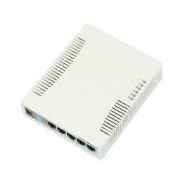 Mikrotik CSS106-5G-1S (RB260GS) 5-port Gigabit smart preklopnik sa SFP cage, SwOS, plastično kućište, PSU 