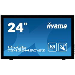 IIYAMA 24" ProLite T2435MSC-B2 (23.6") Full HD (1920×1080) PCAP 10P Touchscreen VA LED, 6ms, zvučnici, DVI-D/HDMI/DP, 2× USB2.0, ugrađena Web kamera/mikrofon, crni