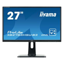 IIYAMA 27" ProLite XB2783HSU-B3 16:9 Full HD (1920×1080) AMVA+ LED, Pivot, 4ms, 300 cd/m2, VGA/HDMI/DP, USB2.0×3, HDCP, zvučnici, crni