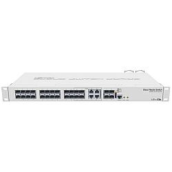 Mikrotik Cloud Router Switch CRS328-4C-20S-4S+RM, 800 MHz CPU, 512MB RAM, 24× SFP, 4×SFP+, 4×Combo ports, (1×Gbit LAN or SFP), RouterOS L5/SwitchOS (dual boot), 1U rackmount, Dual PSU