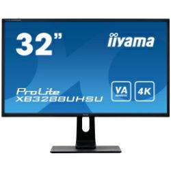 IIYAMA 32" ProLite XB3288UHSU-B1 (31.5") 16:9 UHD 4K (3840×2160) VA LED, Pivot, 3ms, 300cd/m2, FreeSync, HDMI×2/DP/HDCP, USB3.0×2, zvučnici, crni