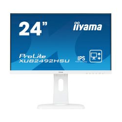 IIYAMA 24" ProLite XUB2492HSU-W1 (23.8") 16:9 Full HD (1920×1080) Pivot IPS LED UltraSlim, 4ms, VGA/HDMI/DP/USB2.0×2, HDCPI, zvučnici, bijeli