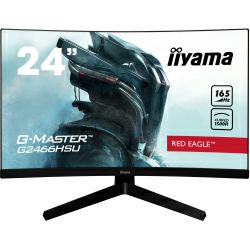 IIYAMA 24" G-Master Red Eagle G2466HSU-B1 (23.6") 16:9 Full HD (1920×1080) zakrivljeni VA LED, AMD FreeSync, 1500R, 1ms, 165Hz, HDMI×2/DP/USB2.0×2, HDCP, zvučnici, crni