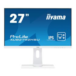 IIYAMA 27" ProLite XUB2792HSU-W1 16:9 Full HD (1920×1080) Pivot IPS LED, UltraSlim, 4ms, VGA/HDMI/DP/USB2.0×2, HDCP, zvučnici, bijeli