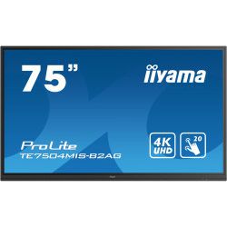 IIYAMA 75" ProLite TE7504MIS-B2AG 16:9 4K UHD (3840×2160) IPS LED, 24/7, Interaktivni 20pt IR Touchscreen, 8ms, VGA/HDMI×3/USB-C/RS232/RJ45×2, USB3.0×4, iiWare9.0 (Android OS), zvučnici, crni