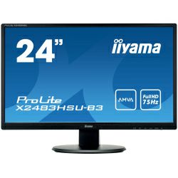 IIYAMA 24" ProLite X2483HSU-B3 (23.8") 16:9 Full HD (1920×1080) AMVA LED, 75Hz, 4ms, VGA/HDMI/DP, HDCP, USB2.0×2, zvučnici, crni