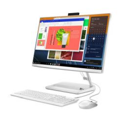 Lenovo IdeaCentre 3 23.8" FHD AIO, AMD R5 5625U 8GB DDR4, 512GB SSD, Radeon, DVDRW, WiFi/BT, tipk/miš + Win 11 Pro, bijeli (F0G100LJSC-W11P)