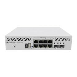 Mikrotik Cloud Router Switch CRS310-8G+2S+IN, 800 Mhz CPU, 256MB RAM, 8×2.5GLAN, 2×SFP+, RouterOS L5, desktop kučište, rackmount ears, PSU