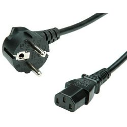 Roline naponski kabel, ravni IEC320 C13 konektor, crni, 3.0m