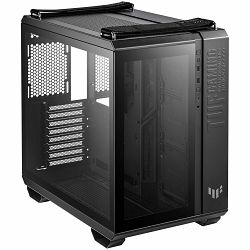 ASUS TUF Gaming GT502 ATX Gaming case Black, Dual Chamber Chassis, Panoramic View, Tempered Glass front and side panel, Tool-Free side panels, Front Panel High-Speed USB Type-C