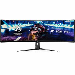 ASUS ROG Strix XG49VQ Curved Gaming Monitor - 49", 32:9 (3840 x 1080), 1800R Curvature, 144Hz, FreeSync 2 HDR, DisplayHDR 400, DCI-P3: 90%, Shadow Boost