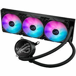 ASUS ROG Ryuo III 360 ARGB all-in-one liquid CPU cooler with Asetek 8th gen pump solution, Anime Matrix LED Display and 3x 120 mm ROG ARGB cooling fans