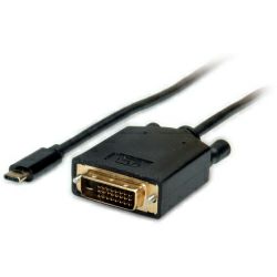 Roline VALUE USB3.1 USB-C - DVI kabel, M/M, 1.0m