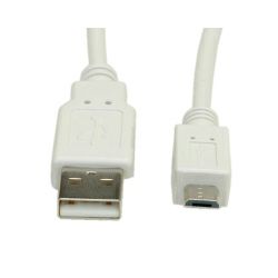 Roline VALUE USB2.0 kabel TIP A(M) na Micro B(M), 0.8m