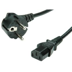 Roline VALUE naponski kabel, ravni IEC 320-C13 konektor, crni, 1.8m