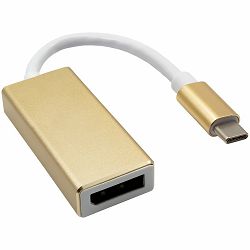 Converter adapter with cable Akyga AK-AD-56 USB type C (m) / DisplayPort (f) 15cm