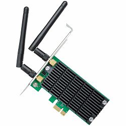 AC1200 Wi-Fi PCI Express Adapter, 867Mbps at 5GHz + 300Mbps at 2.4GHz, Beamforming, 2X2 MIMO, Heat Sink, Two detachable antennas