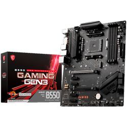 MSI Main Board Desktop B550 GAMING GEN3 (AMD B550 Chipset)  AM4, 2xPCI-Ex16, 1xPCI-Ex1, 4 x USB3.2, 2 x USB2.0, 6x SATAIII, M.2, DVI-D, HDMI, ATX