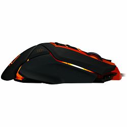 CANYON Optical gaming mouse, adjustable DPI setting 800/1000/1200/1600/2400/3200/4800/6400, LED backlight, moveable weight slot and retractable top cover for comfortable usage
