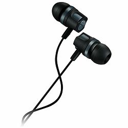 CANYON Stereo earphones with microphone, 1.2M, dark gray