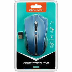 2.4Ghz wireless Optical  Mouse with 4 buttons, DPI 800/1200/1600, blue