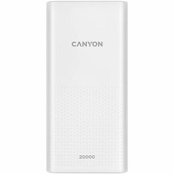 CANYON  PB-2001 Power bank 20000mAh Li-poly battery, Input 5V/2A , Output 5V/2.1A(Max) , 144*69*28.5mm, 0.440Kg, white