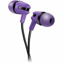 CANYON Stereo earphone with microphone, 1.2m flat cable, Purple, 22*12*12mm, 0.013kg