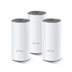 TP-Link AC1200 Deco E4 (3 pack) Whole-Home Mesh Wi-Fi, Dual-Band 300Mbps/867Mbps (2.4GHz/5GHz), 2×LAN, 2×interna antena, MU-MIMO, AP Mode, IPv6 Ready, Deco App, Cloud Support, Alexa & IFTTT