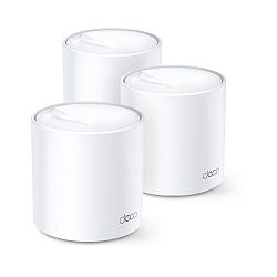 TP-Link AX1800 Deco X20 (3-pack), Dual-Band Whole Home Mesh Wi-Fi 6, 574Mbps/1201Mbps (2.4GHz/5GHz), 802.11ax/ac/n/a/b/g, 2×G-LAN, MU-MIMO, AP Mode, IPv6 Ready, Deco App, Cloud & Alexa Support