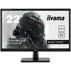 Iiyama 21,5" Gaming, G-Master Black Hawk, FreeSync, 1920x1080@75Hz, 250cd/m2, DVI, HDMI, 0,8ms, Speakers, Black Tuner