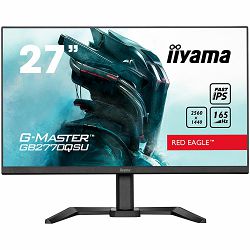 27" ETE Fast IPS Gaming, G-Master Red Eagle, FreeSync PremiumPro, 2560x1440@165Hz, 400cd/m², 1000:1, HDMI, DisplayPort, 0,5ms (GTG), HDR400, Speakers, USB-HUB (2x3.0), Black Tuner, 15cm Height Adj. St