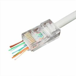 Gembird Cat5e Cat6 pass-through modular UTP plug 8P8C, 100 pcs